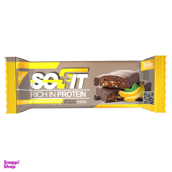پروتئین بار سولفیت پلاس با طعم موز و شکلات توت سوییت وزن 45 گرم