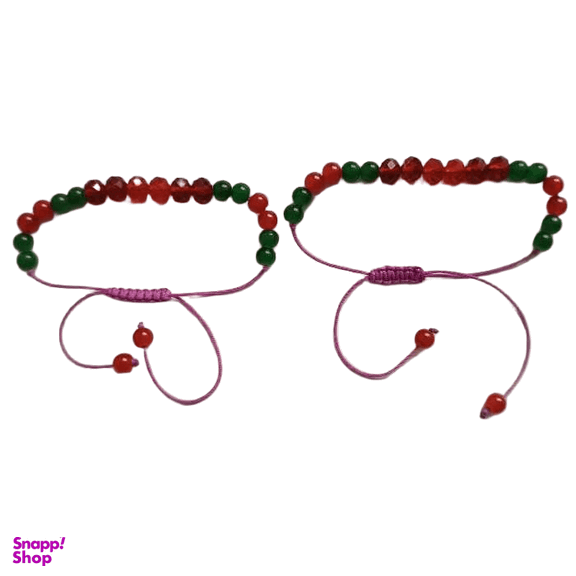 دستبند دخترانه مدل سنگی کریستالی کد 313 مجموعه 2 عددی