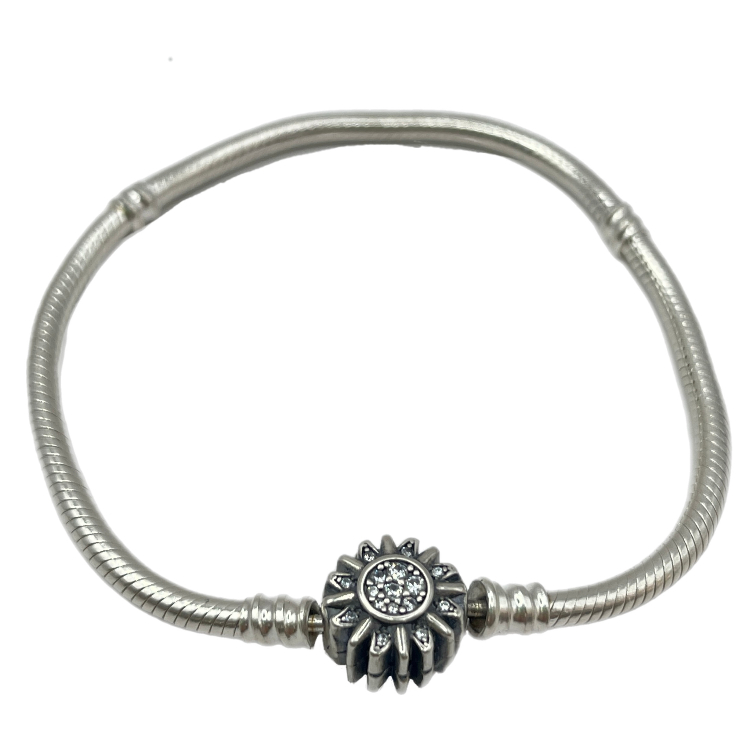 دستبند نقره زنانه مدل Flower Sparkly کد 5919