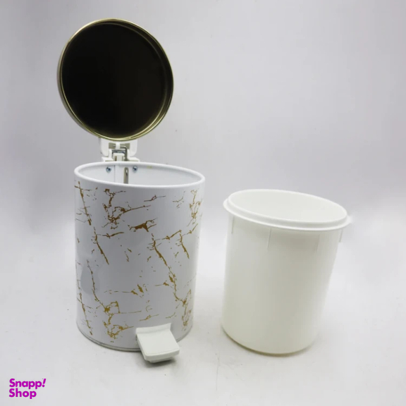 ست سطل زباله و فرچه بهازکالا مدل ماربل کد YPB-3L