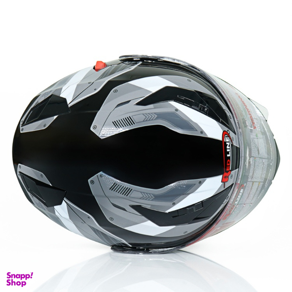 کلاه کاسکت بلوتوثی ردلاین مدل +939 Black Grey Shine به همراه کاور