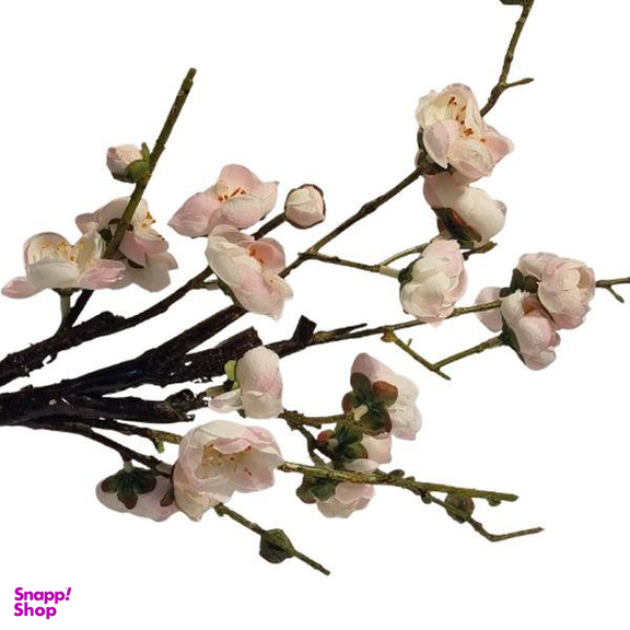 گل مصنوعی مدل شکوفه به رنگ سفید صورتی