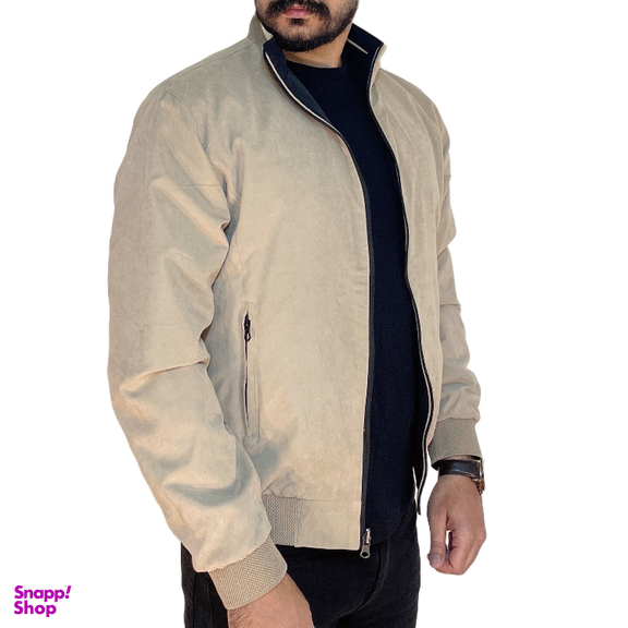 کاپشن مردانه مدل دورو کد 117 رنگ مشکی کرم
