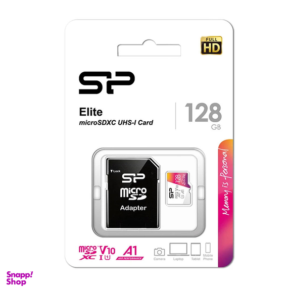 کارت حافظه microSDXC سیلیکون پاور مدل Colorful Elite کلاس 10 استاندارد UHC-I U1 سرعت 100MBps ظرفیت 128 گیگابایت به همراه آداپتور SD