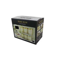 ست جا ادویه 8 پارچه رزمن طرح فلاور کد 02