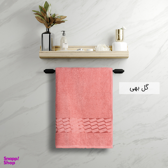 حوله حمام بهباف آذر طرح آرام سایز 100×155 سانتی متر