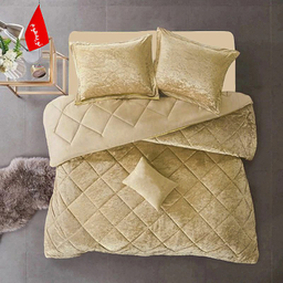 سرویس روتختی دو نفره 7 تکه نوپه هوم کد M29 به همراه روبالشی طرح دار مینیمال