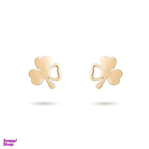 گوشواره طلا 18 عیار زنانه میلی گالری مدل ماکان طرح گل قلبی کد MT1035