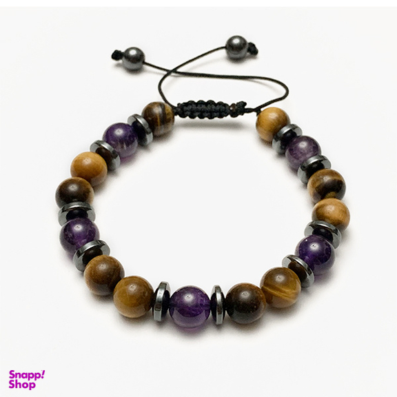 دستبند اسپرت مدل آمتیست و چشم ببر سورا کد B005