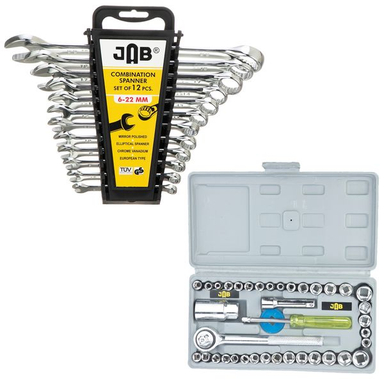 آچار و سری بکس و پیچ گوشتی جاب مدل J-200058 مجموعه 58 عددی