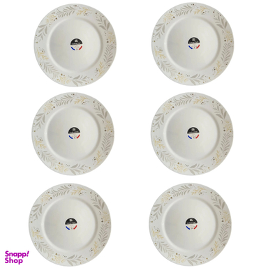 بشقاب 6 پارچه گلدن اپال طرح برگ ویون آ