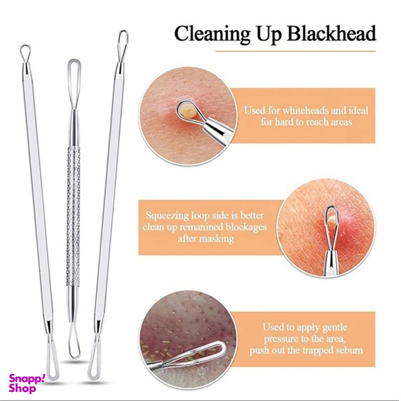 قلم پاکسازی پوست و کاشت مژه کیو وای اچ مدل derm-3199 مجموعه 10 عددی