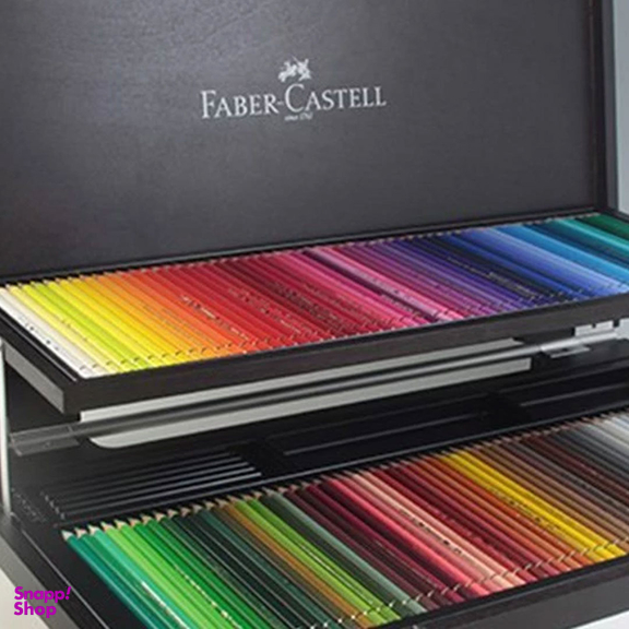 مداد رنگی فابر کاستل مدل پلی کروم 120 رنگ جعبه چوبی