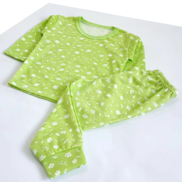 ست تیشرت آستین بلند و شلوار راحتی نوزادی مدل شکوفه کد 4130 رنگ سبز