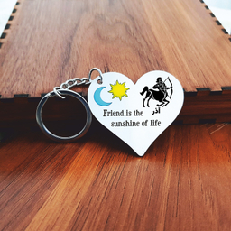 جاکلیدی گيلواره زراوشان مدل ماه تولد آذر طرح ماه و خورشید کد TA0L