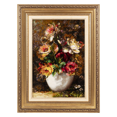 تابلو فرش دستباف سی پرشیا مدل گل در گلدان کد 903913