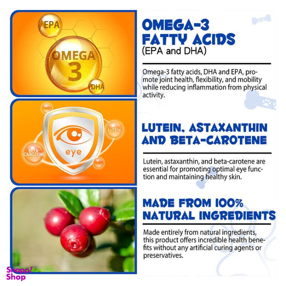 تشویقی مراقبت از چشم سگ اویمال مدل Oimmal Eye Care کد 33341 بسته 150 عددی