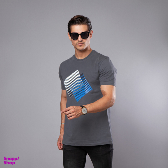 تیشرت آستین کوتاه مردانه باینت مدل 537-2 رنگ دودی