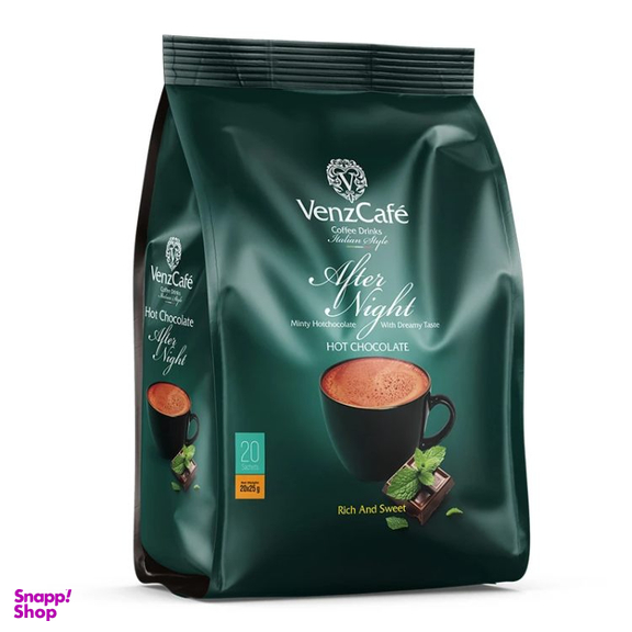 هات چاکلت نعنایی ونزکافه وزن 25 گرم بسته 20 عددی