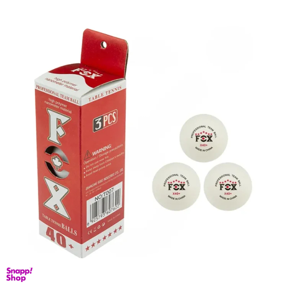 توپ پینگ پنگ فاکس 7 ستاره مدل 40+ T007 بسته 3 عددی