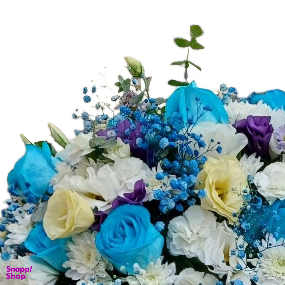 باکس گل طبیعی کد 643 رنگ سفید