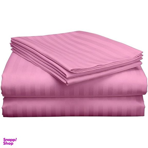 ست ملحفه و روبالشی دونفره 3 تکه مدل هتلی پارالل سایز 180×200 سانتی متر