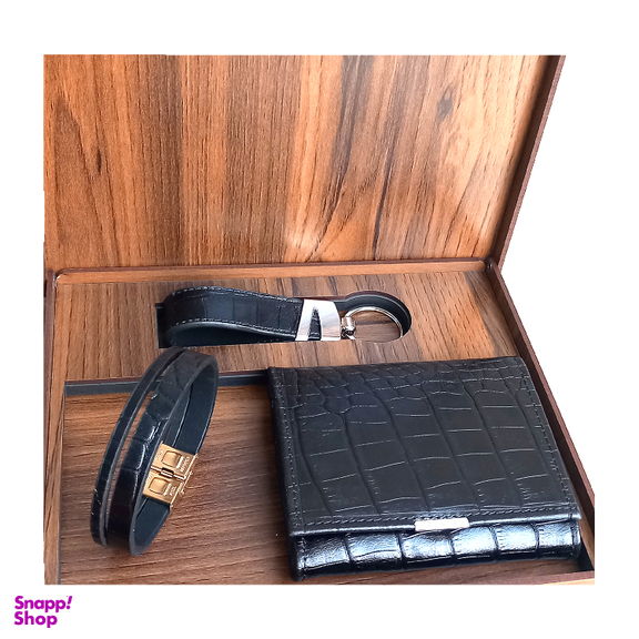 ست هدیه چرم طبیعی مردانه و زنانه 3 تکه مدل sarvakcharm کد 3301