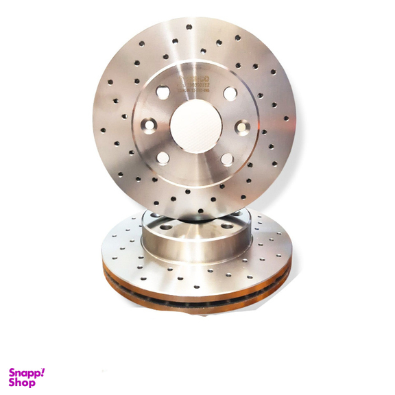 دیسک ترمز جلو خودرو مدل آسمکو کد 14856320 مناسب کوییک بسته 2 عددی