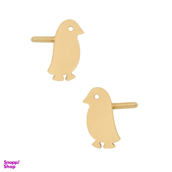 گوشواره طلا 18 عیار زنانه طرح پنگوئن کد 003