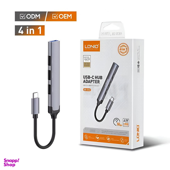 هاب 4 پورت USB-C الدینیو مدل DS-34U