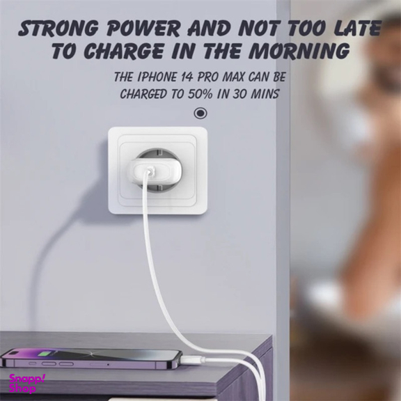 آداپتور شارژر 27 وات الدینیو مدل A1206C به همراه کابل تبدیل USB-C