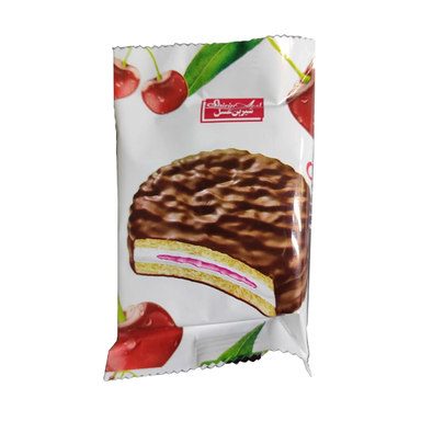 بیسکوئیت روکش دار با طعم آلبالو شیرین عسل وزن 25 گرم