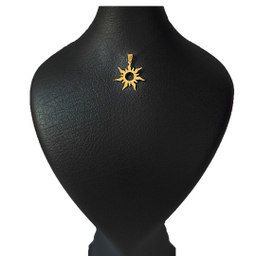 پلاک گردنبند طلا 18 عیار زنانه مدل خورشید تابان شرق