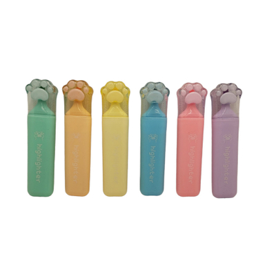 ماژیک علامت گذار مدل پاستلی طرح پنجه مجموعه 6 عددی