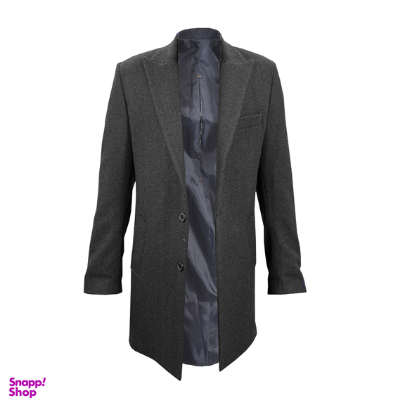 پالتو کشمیر مردانه کد 4109 رنگ زغالی