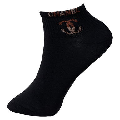 جوراب زنانه سیلور طرح چنل کد 2048 رنگ مشکی