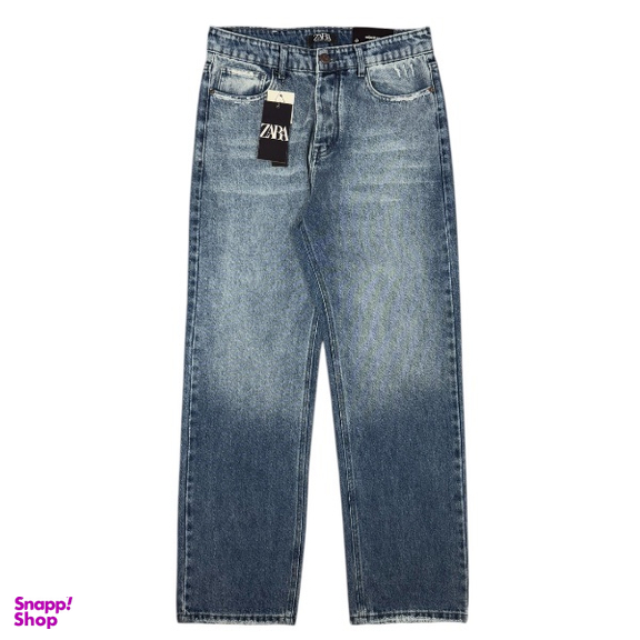 شلوار بگ مردانه طرح ZARA کد 3090 رنگ آبی