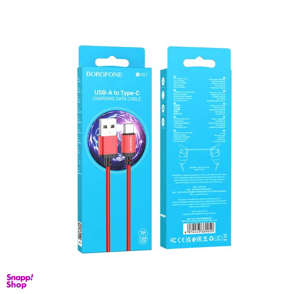 کابل تبدیل USB به USB-C بروفون مدل BX87 طول یک متر