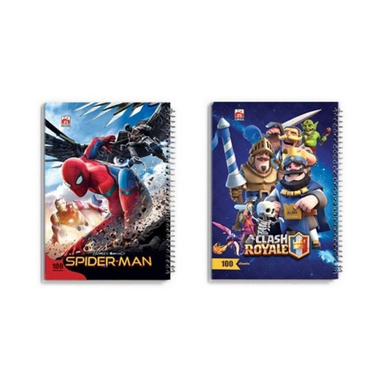 دفتر 100 برگ سیمی طلقی کارتونی پسرانه کد 7187