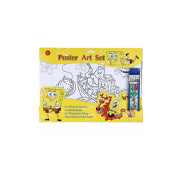 بسته رنگ آمیزی کلیپس طرح باب اسفنجی سایز A3