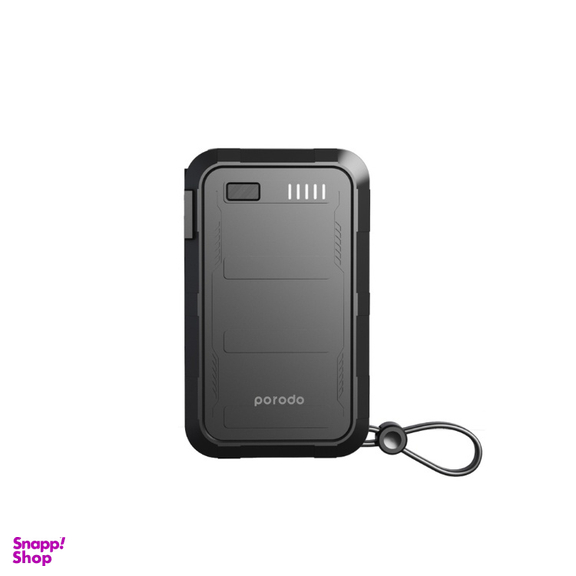 پاوربانک و شارژر دیواری پرودو مدل PD-PBFCH051-BK ظرفیت 10000 میلی‌ آمپر ساعت