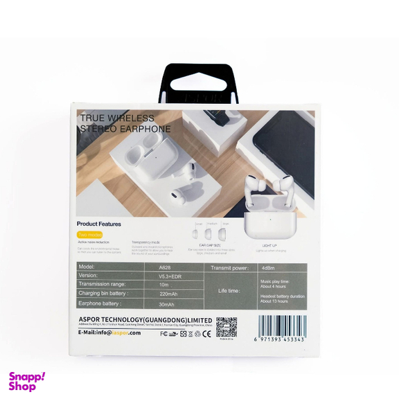 ایرفون بلوتوثی آسپور مدل A628