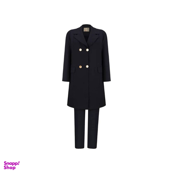 ست مانتو و شلوار زنانه کد 30001 رنگ سرمه ای