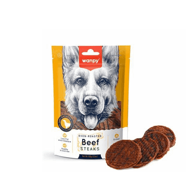 تشویقی سگ ونپی مدل Beef Steaks وزن 100 گرم