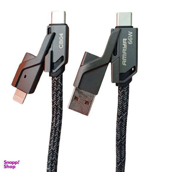 کابل شارژ Type-C/USB به Type-C/Lightning آمایا مدل CB04 طول 1 متر