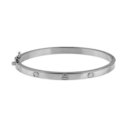 دستبند طلا 18 عیار زنانه میو گلد مدل کارتیه باریک کد BA130