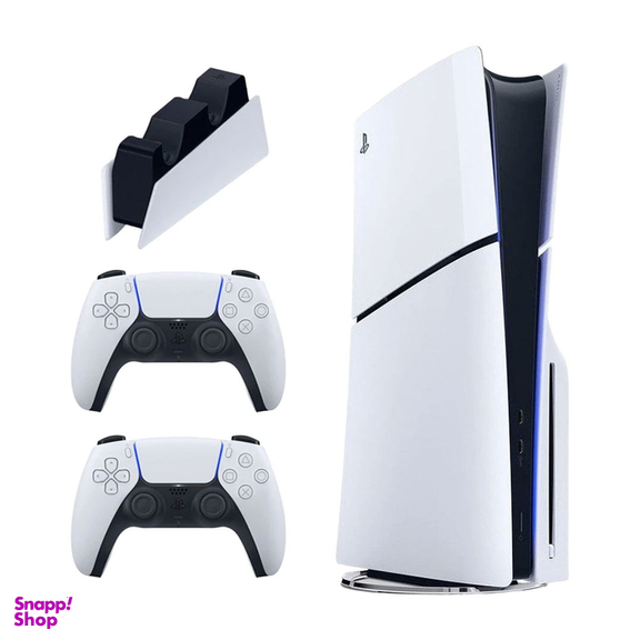 کنسول بازی سونی مدل PlayStation 5 Slim ظرفیت یک ترابایت ریجن 2016A اروپا به همراه دسته اضافی و پایه شارژر
