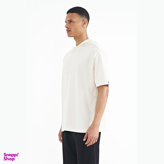 تیشرت اورسایز کلاه دار مردانه نوزده نودیک مدل TS1966 W