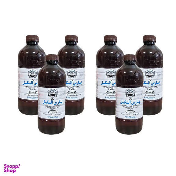 الکل اتیلیک طبی 70٪ پارس الکل حجم 1000 سی سی بسته 6 عددی