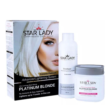 کرم بی رنگ کننده استار لیدی رنگ پلاتینیوم بلوند حجم 240 میلی لیتر